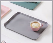 トレー お盆 カフェトレー 生活雑貨 キッチン用品 おぼん プレート トレイ キッチントレー 長方形 おもてなし シンプル 無地