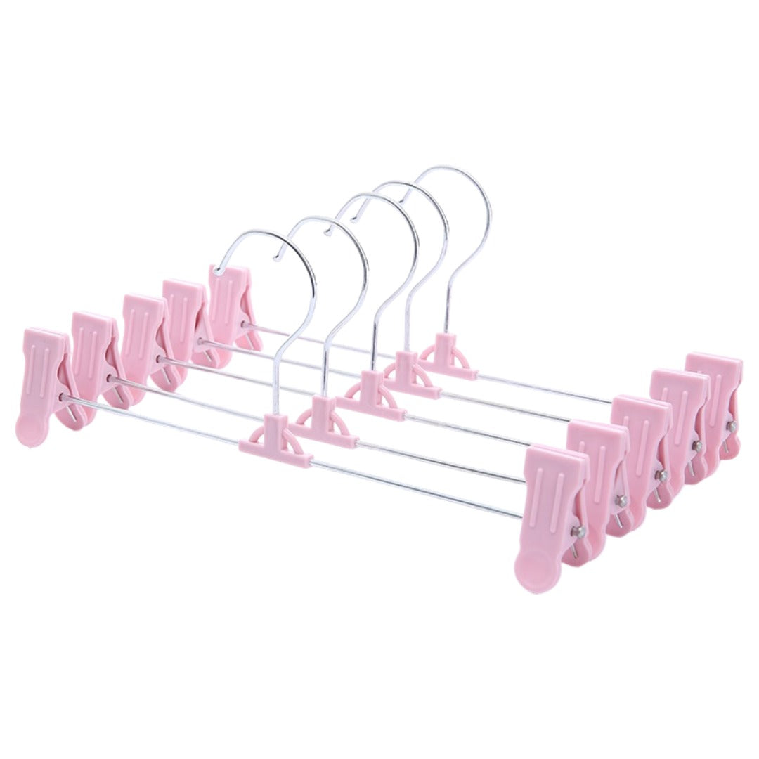 ハンガー 同色10本セット クリップハンガー 衣類収納 洗濯ばさみ付き ズボンハンガー パンツ スカート タオル クローゼット 室内 室外 物干し しわ防止 滑らない 洗濯グッズ 洗濯物干し 収納 衣類整理 便利グッズ 収納ハンガー 多機能 おしゃれ かわいい シンプル ピンク 緑 青 カーキ