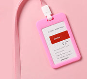 IDカードケース IDカードホルダー パスケース ネックストラップ付き 縦型 定期入れ 社員証 ネームホルダー レディース メンズ 男女兼用 落下 紛失 防止 カラバリ豊富