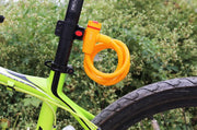 ワイヤーロック ブラケット付き 鍵式 自転車用品 ケーブルロック カギ 盗難防止 施錠 クロスバイク マウンテンバイク ロードバイク 折りたたみ自転車 サイクリング セキュリティー カラフル ブラック ピンク ブルー イエロー グリーン 黒 青 黄色 緑