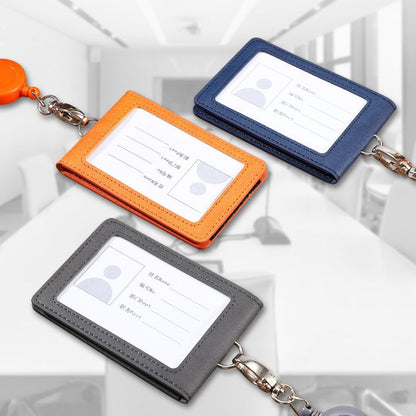IDカードホルダー IDカードケース 縦型 二つ折り 伸縮リール レディース 商品画像2