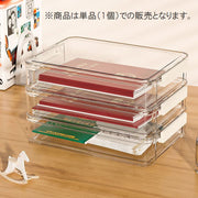 書類収納ケース A4サイズ 蓋付き クリア 透明 浅型 深型 保管 整理整頓 防水 収納ボックス レターケース 箱