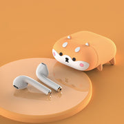 Airpodsケース イヤホンケース イヤフォン Airpodspro エアポッズ 第1世代 第2世代 第3世代 保護 落下防止 柴犬 いぬ 鳥 オウム エアポッツ