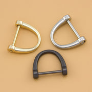 Dカン 23mm 同色2個セット 手芸用品 手作り ハンドメイド D環 Dリング ねじ式 ネジ式 金属製 シャックルキーホルダー キーリング バッグ ポシェット カバン 鞄 鍵 スマートキー シルバーカラー ゴールドカラー メタル シンプル カスタマイズ