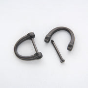 Dカン 23mm 同色2個セット 手芸用品 手作り ハンドメイド D環 Dリング ねじ式 ネジ式 金属製 シャックルキーホルダー キーリング バッグ ポシェット カバン 鞄 鍵 スマートキー シルバーカラー ゴールドカラー メタル シンプル カスタマイズ