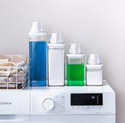 ランドリーボトル 詰め替えボトル 1500ml 洗濯洗剤 柔軟剤 粉洗剤 計量 容器 ケース 洗剤ボトル 詰め替え用 ディスペンサー シンプル スタイリッシュ ランドリー用品 洗濯用品