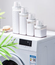 ランドリーボトル 詰め替えボトル 1500ml 洗濯洗剤 柔軟剤 粉洗剤 計量 容器 ケース 洗剤ボトル 詰め替え用 ディスペンサー シンプル スタイリッシュ ランドリー用品 洗濯用品