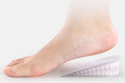 シークレットインソール 2cm 3.5cm 5cm 身長アップ 女性 男性 男女兼用 ユニセックス レディース メンズ シリコン 厚底インヒール かかと用 ハーフサイズ 衝撃吸収クッション ピンク ブルー グレー ブラック 黒 負担軽減 美脚効果 足長効果