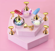 チップスタンド 5個セット ピンク クリア 宝石風 ネイルアート ネイルチップ ディスプレイ 撮影用小道具 安定感