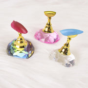 チップスタンド 5個セット ピンク クリア 宝石風 ネイルアート ネイルチップ ディスプレイ 撮影用小道具 安定感