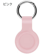 AirTag用カバー AirTag用ケース エアタグカバー キーリング付き キーホルダー ペット 犬 猫 イヌ ネコ 落下防止 紛失防止 シリコン ソフト カラバリ豊富