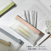 ペンケース 筆箱 文具 ポーチ スケルトン 半透明 ファスナー 防水 軽量 大容量 収納用品 学生 シンプル おしゃれ
