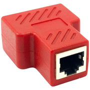 LANケーブルコネクタ パソコン周辺機器 PCケーブル 延長コネクタ RJ45 中継 2分岐 二股 プラグ メス カラフル カラバリ豊富