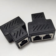 LANケーブルコネクタ パソコン周辺機器 PCケーブル 延長コネクタ RJ45 中継 2分岐 二股 プラグ メス カラフル カラバリ豊富