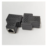 LANケーブルコネクタ パソコン周辺機器 PCケーブル 延長コネクタ RJ45 中継 2分岐 二股 プラグ メス カラフル カラバリ豊富