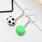 キーホルダー ボール 単品 1個 キーリング サッカー バスケット テニス バレー ラグビー スポーツ 球技 運動部 部活動 クラブ チーム おしゃれ かわいい お揃い ギフト プレゼント 贈り物