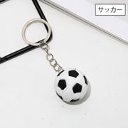 キーホルダー ボール 単品 1個 キーリング サッカー バスケット テニス バレー ラグビー スポーツ 球技 運動部 部活動 クラブ チーム おしゃれ かわいい お揃い ギフト プレゼント 贈り物