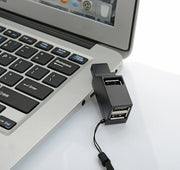 USB2.0ハブ 3ポート ケーブルなし ケーブルレス コードレス 線なし 小型 ストラップ付き シンプル パソコン PC USBポート 増設 直挿し コンパクト 持ち運び オフィス ビジネス