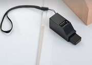 USB2.0ハブ 3ポート ケーブルなし ケーブルレス コードレス 線なし 小型 ストラップ付き シンプル パソコン PC USBポート 増設 直挿し コンパクト 持ち運び オフィス ビジネス