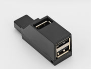 USB2.0ハブ 3ポート ケーブルなし ケーブルレス コードレス 線なし 小型 ストラップ付き シンプル パソコン PC USBポート 増設 直挿し コンパクト 持ち運び オフィス ビジネス