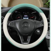 ハンドルカバー ステアリングカバー Ｏ型 Ｄ型 上下Ｄ型 車用 グリップ カー用品 メッシュ 直径38cm イメージチェンジ アレンジ ツートン 気分転換 おしゃれ かわいい