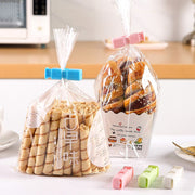 袋止めクリップ 4個セット 食品クリップ キッチン用品 日用品雑貨 整理用品 無地 単色 シンプル かわいい おしゃれ 便利グッズ 袋とじ 保存 お菓子 スナック 食べかけ