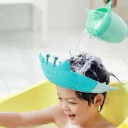 シャンプーハット シャワーキャップ 子供用 キッズ ベビー バス用品 カニ サイズ調節可能 ワンタッチバックル お風呂 かわいい