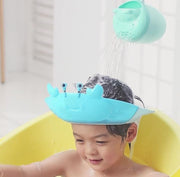 シャンプーハット シャワーキャップ 子供用 キッズ ベビー バス用品 カニ サイズ調節可能 ワンタッチバックル お風呂 かわいい