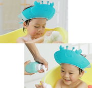 シャンプーハット シャワーキャップ 子供用 キッズ ベビー バス用品 カニ サイズ調節可能 ワンタッチバックル お風呂 かわいい
