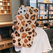 iPhoneケース iPhoneカバー スマホケース スマホカバー 背面保護 傷予防 傷防止 ヒョウ柄 ラメ入り かわいい おしゃれ TPU アイフォン スマートフォン