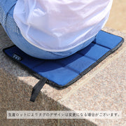 折りたたみクッション 四つ折り 八つ折り アウトドア用品 ブルー グレー ブラック オックスフォード シンプル 持ち運び可能