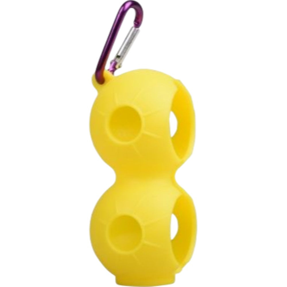 ゴルフボールホルダー シリコン ゴルフ ゴルフボール 2ボール用 シリコンボールホルダー スタイリッシュ かっこいい カラビナ付き 便利 ゴルフ用品 小物 カラバリ豊富