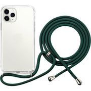 iPhone用ケース スマートフォンケース ストラップ付き 透明 男女兼用 レディース メンズ スマホケース 紐付き アイフォン用カバー 斜めがけ ショルダー 吊り下げ シンプル クリアケース