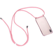 iPhone用ケース スマートフォンケース ストラップ付き 透明 男女兼用 レディース メンズ スマホケース 紐付き アイフォン用カバー 斜めがけ ショルダー 吊り下げ シンプル クリアケース