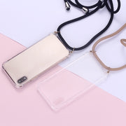 iPhone用ケース スマートフォンケース ストラップ付き 透明 男女兼用 レディース メンズ スマホケース 紐付き アイフォン用カバー 斜めがけ ショルダー 吊り下げ シンプル クリアケース