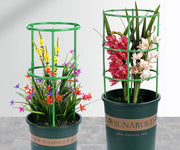 園芸用支柱 リング支柱 組み立て式 1段 植木鉢用 花 観葉植物 ガーデニング 円柱型 フラワー 支柱 花支え サポート フレーム 簡単取付 再利用 つる 野菜 植物 栽培 家庭菜園 植物サポート 高さ調節可能