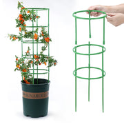 園芸用支柱 リング支柱 組み立て式 1段 植木鉢用 花 観葉植物 ガーデニング 円柱型 フラワー 支柱 花支え サポート フレーム 簡単取付 再利用 つる 野菜 植物 栽培 家庭菜園 植物サポート 高さ調節可能