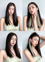 ワンタッチエクステ 部分ウィッグ レディース 女性 単品 エクステ つけ髪 つけ毛 ヘアアレンジ メッシュ ストレート カラーチェンジ ヘアピース エクステンション ワンタッチ コスプレ おしゃれ シンプル お出かけ