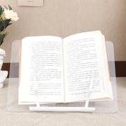 ブックスタンド クリア アクリル 180°調節可能 折りたたみ 本立て タブレットスタンド 書見台 卓上  譜面台 傾斜台 ノート PCスタンド パソコンスタンド 画板 ホルダーMacbook Air Pro iPad タブレット テレワーク 透明 おしゃれ