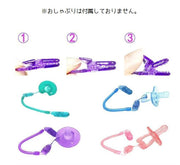 おしゃぶりホルダー 歯固めホルダー 赤ちゃん ベビー ストラップ スプリング クリップ チェーン 紛失防止 落下防止 おしゃぶり 単色 シンプル かわいい