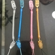 おしゃぶりホルダー 歯固めホルダー 赤ちゃん ベビー ストラップ スプリング クリップ チェーン 紛失防止 落下防止 おしゃぶり 単色 シンプル かわいい