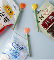 袋止めクリップ キッチンクリップ 8個セット 袋留め キッチン整理用品 保存クリップ チューリップ スプーン 可愛い 食品保存 食材保存 食べかけ 湿気対策 便利アイテム