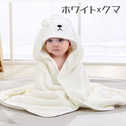 フード付きバスタオル ベビー キッズ バス用品 フード付きバスローブ 湯上りタオル バスタオル おくるみ お風呂 動物柄 アニマル柄 ぞう 犬 猫  くま かわいい 可愛い 無地 白 青 グレー ピンク