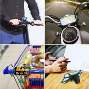 スマホホルダー 自転車用 携帯ホルダー ベルト固定 バー固定 耐衝撃 サイクリング シリコン モバイルホルダー 取り付け簡単 伸縮性 360°回転 マウンテンバイク ロードバイク スマホスタンド バイク ベビーカー サイズ調節可 自転車アクセサリー 便利グッズ カジュアル おしゃれ かっこいい スタイリッシュ 黒 青 灰