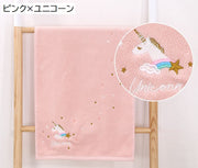 フェイスタオル 単品 洗面 バス用品 長方形 幅34cm 長さ72cm 刺繍 星 月 宇宙 ユニコーン 可愛い おしゃれ 洗面所 キッチン 日用品