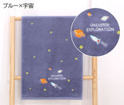 フェイスタオル 単品 洗面 バス用品 長方形 幅34cm 長さ72cm 刺繍 星 月 宇宙 ユニコーン 可愛い おしゃれ 洗面所 キッチン 日用品