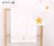 フェイスタオル 単品 洗面 バス用品 長方形 幅34cm 長さ72cm 刺繍 星 月 宇宙 ユニコーン 可愛い おしゃれ 洗面所 キッチン 日用品