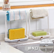 スポンジラック 水切りラック 布巾掛け キッチン用品 スポンジホルダー 置き型 雑巾掛け 布巾ハンガー 食器洗いスポンジ タオルスタンド ふきん シンプル 水回り 流し周り 収納 スリム 省スペース 台所用品 日用品雑貨