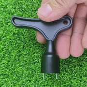 ゴルフスパイクレンチ ゴルフシューズ用 ゴルフレンチ 交換レンチ 鋲交換 取り外し 2ピン 工具 便利 ネジ ピン ゴルフ用品 ゴルフグッズ メンテナンス用品 黒