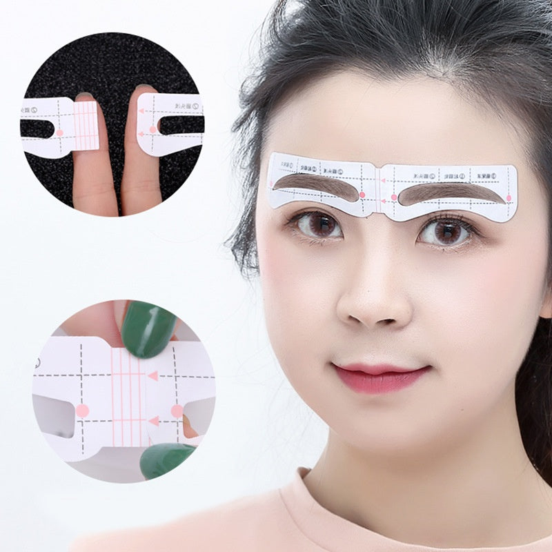 アイブロウテンプレート 両眉 52枚セット シール式 貼る 調節可能 商品画像2